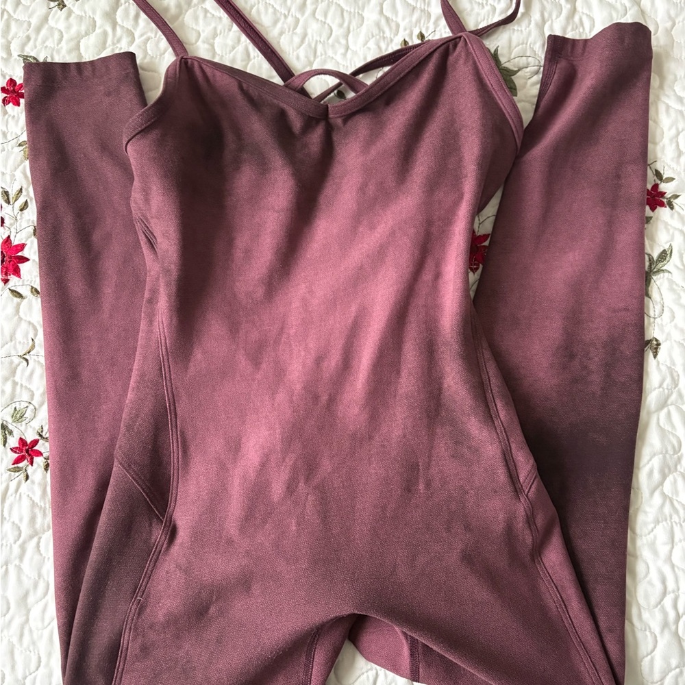 Bombshell Sportswear Mauve Strappy Jumpsuit